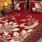 Fancy Velvet Bed Sheet Set - 4 Pieces  FVB 219